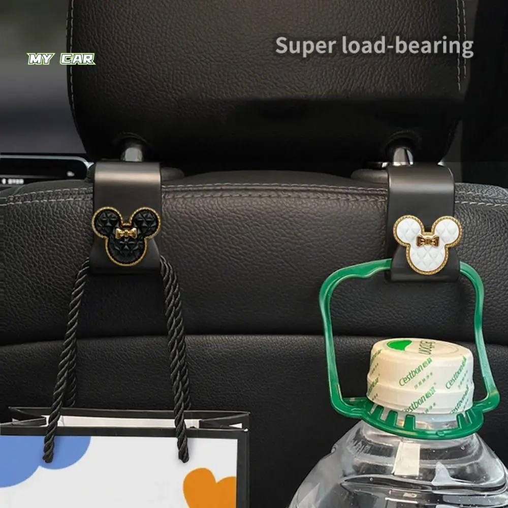 

Diamond Flowers Car Seat Headrest Hook Concealed Bears Car Fastener Clip Durable Plastic Seat Back Hanger Handbag
