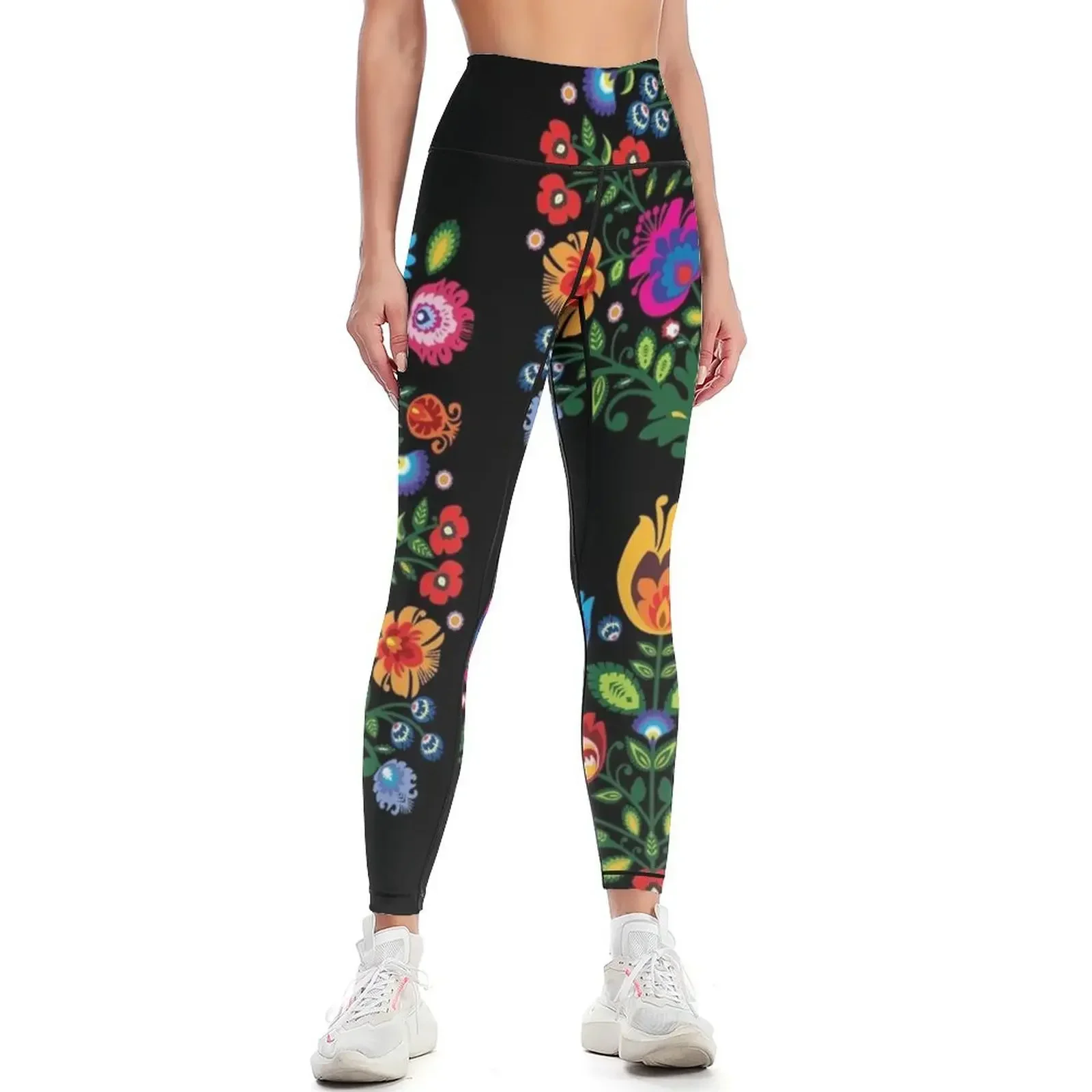 

One more.... Folk composition with flowers Leggings gym wear push up tights for sport pants gym sportswear woman Womens Leggings