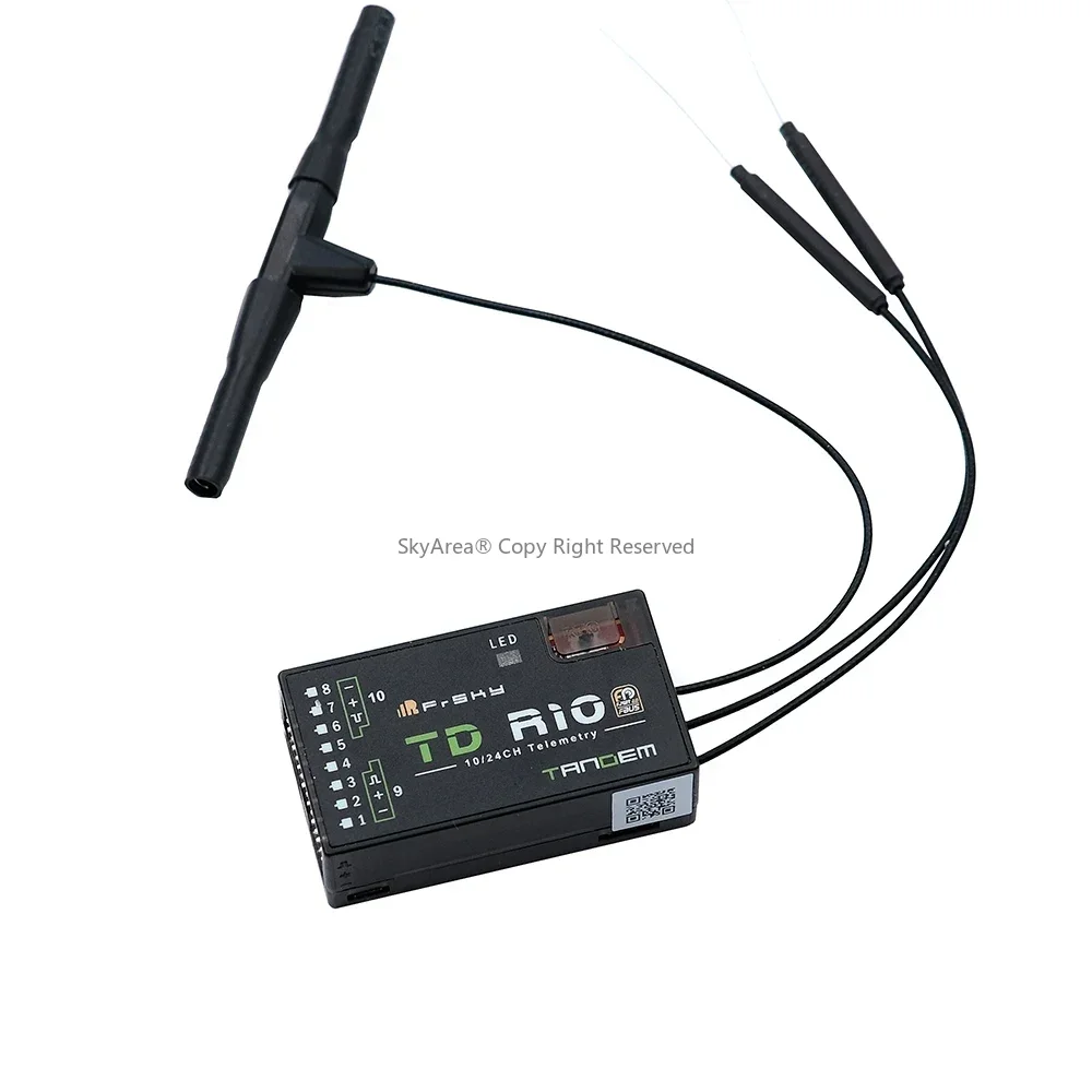 FrSky 2.4GHz 900MHz Tandem Dual-Band Receiver TD R10 with 10 Channel Ports Compatible X20S X18 X20HD X24 Transmitters