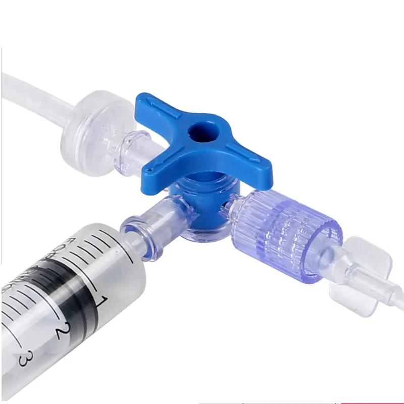 10pcs Disposable Three Way Stop Cock Luer Lock Adapter Stopcock Flexiable T-Connector Extension Tube Water Mesotherapy Accessory