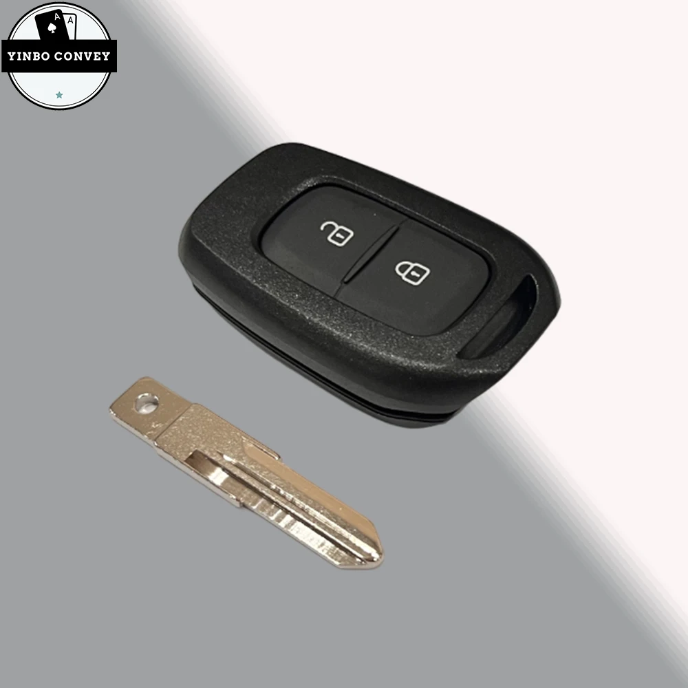 YINBO - 2Button Replacement Car Key Shell Case ForRenault Clio4 Sandero Master3 Trafic Dacia Logan Lodgy Dokker Symbol Duste