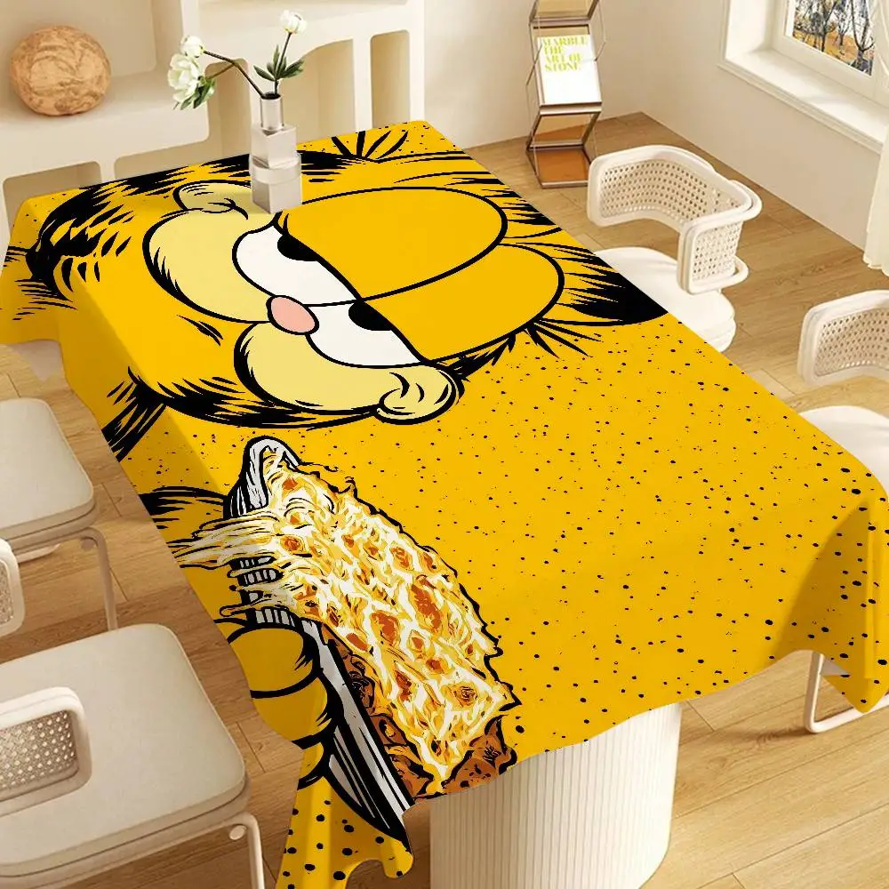 Cute Anime G-Garfields Cat Home Tablecloths Dining Decoration And Rectangular Table Accessories Waterproof Cloth Anti-stain