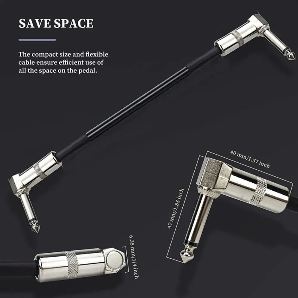 

Metal Head Guitar Cable Guitar Line 15/30cm Guitar Effect Pedal Cable Guitar Wire Black Guitar Amplifier Patch Cord Music Lovers