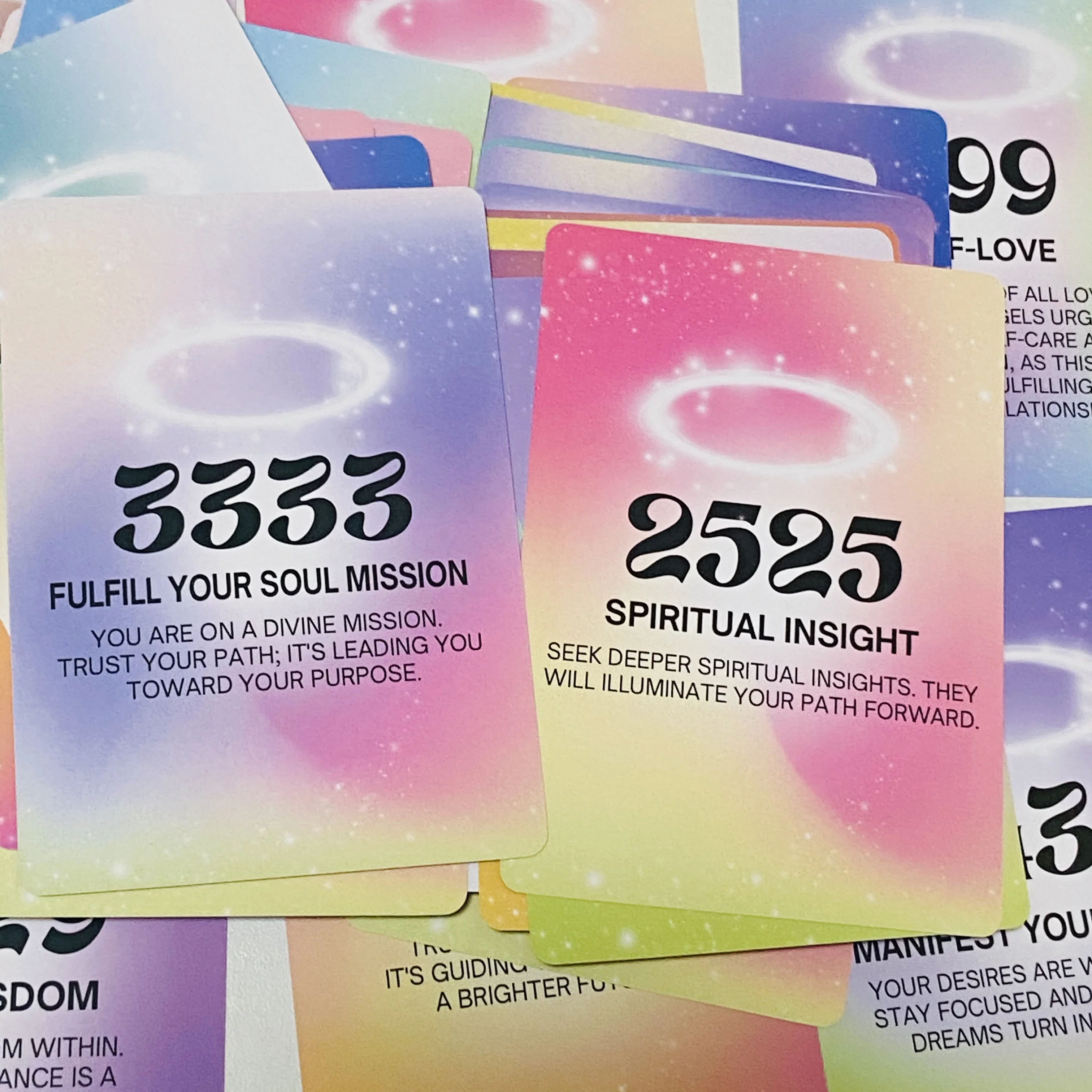 أرقام الملاك أوراكل سطح السفينة 40 بطاقة لاستقبال ألعاب لوحة التوجيه الإلهي المشاعر رسائل سطح السفينة #3