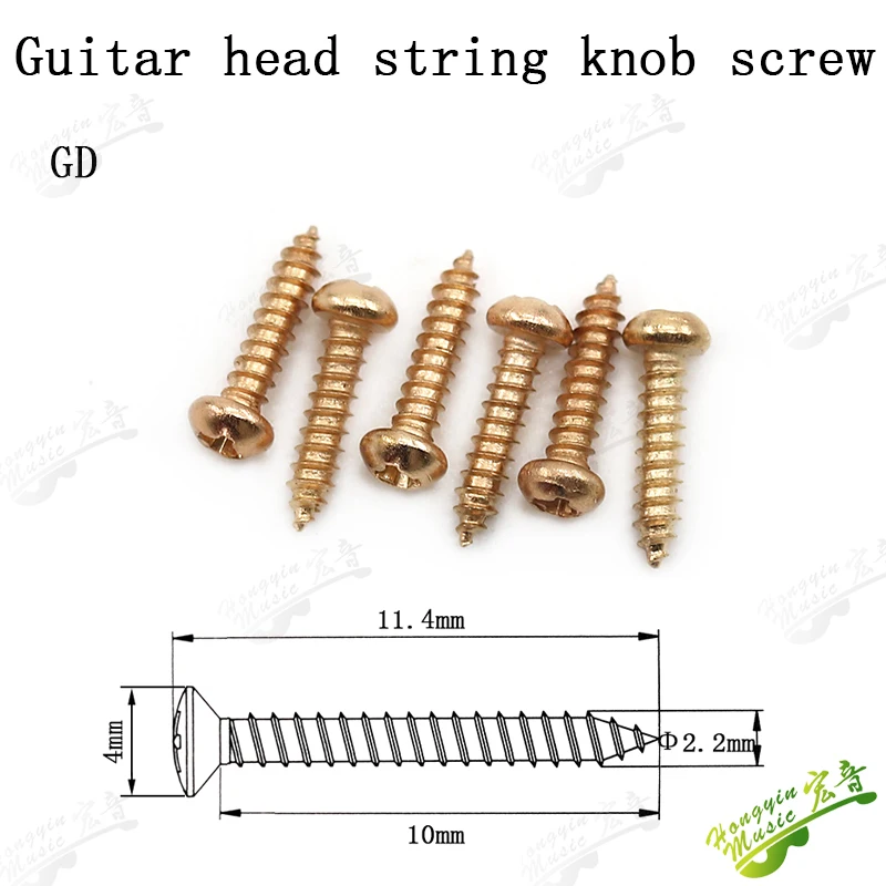 Gitarren-Stimmwirbel-Knopf-Set: Schrauben, Kappen, Hülsen, Griffe, Muttern, Unterlegscheiben, Dichtungen – Ersatzteile und Zubehör zur Reparatur – Detail 13