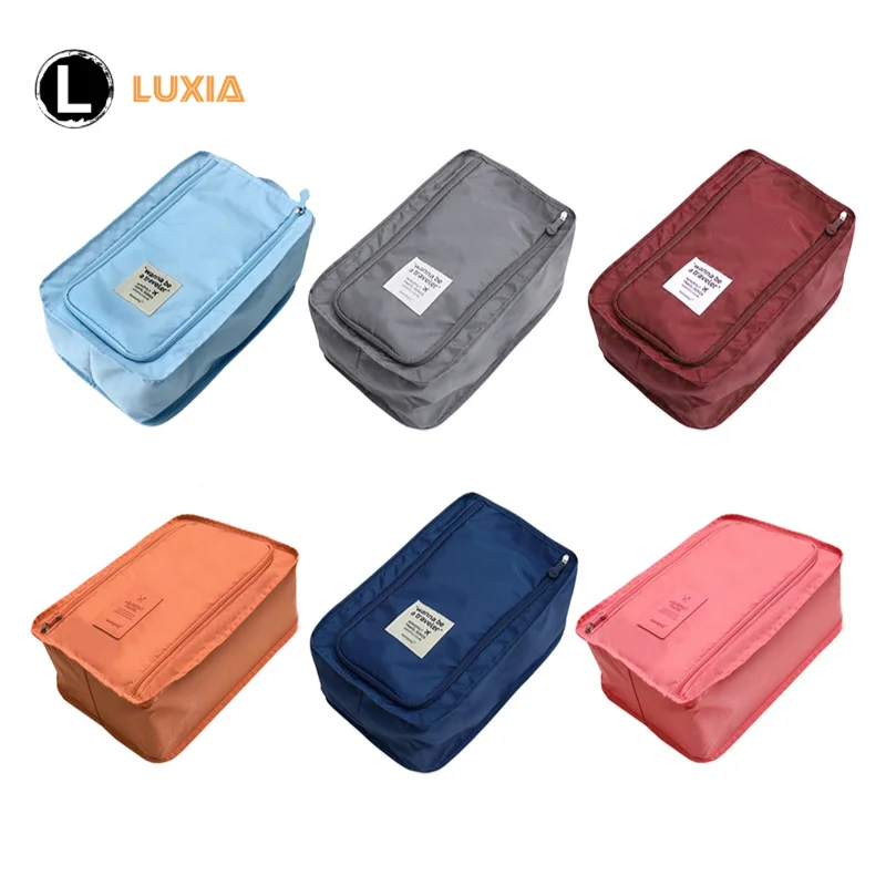 Dustproof Oxford Portable Folding Shoes Storage Bag Travel Tote Zipper Pouch Waterproof Organizer pouch shoe organizer underwear