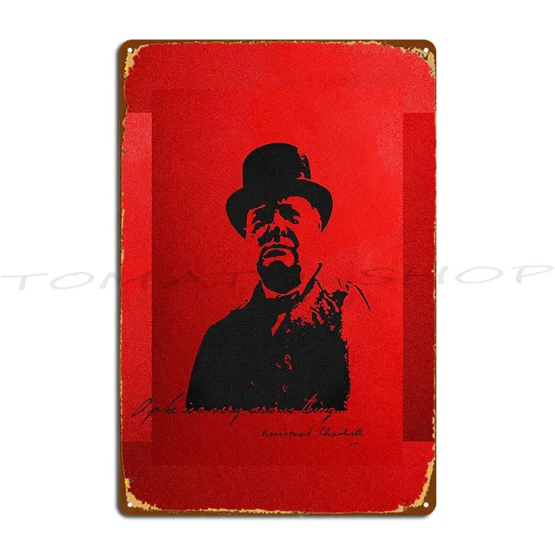 Winston Churchill Effort Inspirational Quote  Metal Sign Wall Mural Wall Plaque Party Garage Plaques printed  Tin Sign Poster