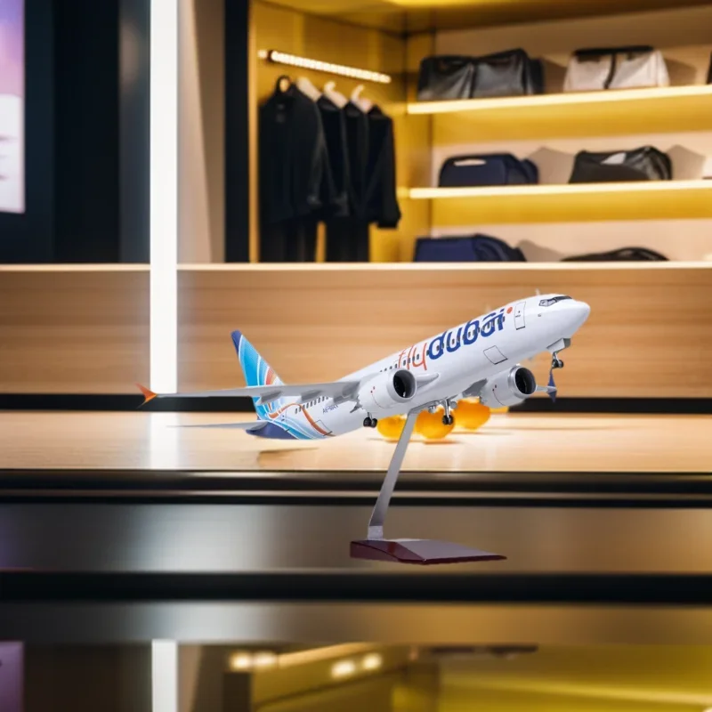 

Scale Large Model Airplane 47CM Diecast B737 737 Dubai Toy Children Resin Plastic Model Plane Toys With Landing Gear Decoration