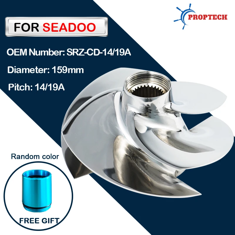 Fit Seadoo Jet Ski Impeller GTX LTD Wake Pro 215 230 RXP RXT 215 RXT 260 Watercraft 4 Blades 159mm Replaced Solas SRZ-CD-14/19A