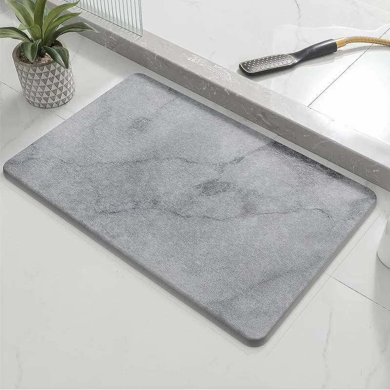 

Marble Bathroom Mat Quick Dry Diatomite Mat Large Diatomaceous Earth Bathroom Rug Ultra Absorbent Foot Mat Chemical Free 발매트