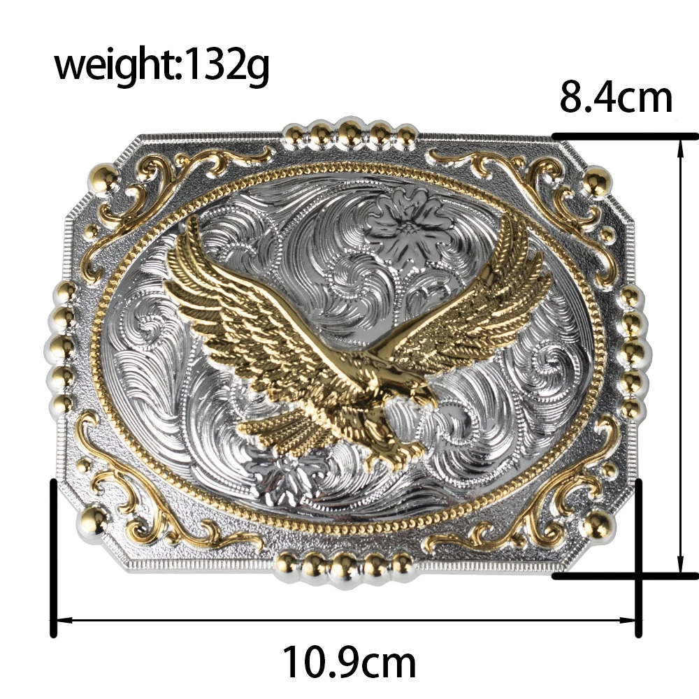 Golden Eagle Big Belt Buckle Cowboy