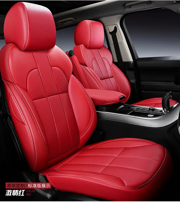 Original Car Texture  Car Seat Covers Four Seasons Genuine Leather Fashion Design Car Seat Covers Full Seven Seats