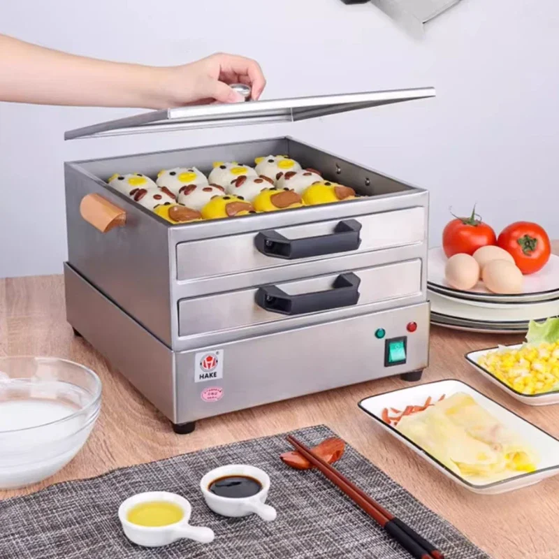 Home 304 stainless steel drawer type sausage powder stove electric hot sausage powder machine breakfast