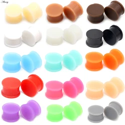 Alisouy Ear plugs High Quality luminous Thin Silicone Flexible Body piercing Jewlery Skin Plugs Ear Studs Ear stretcher