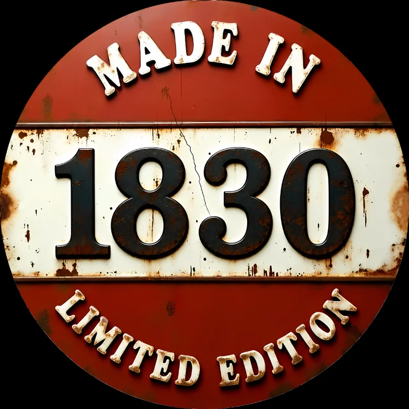 Circular Vintage Telegraph Iron 1830-1859 Communication Theme, Home Bar Retro Decor Retro Office Enthusiast's Authentic Gift