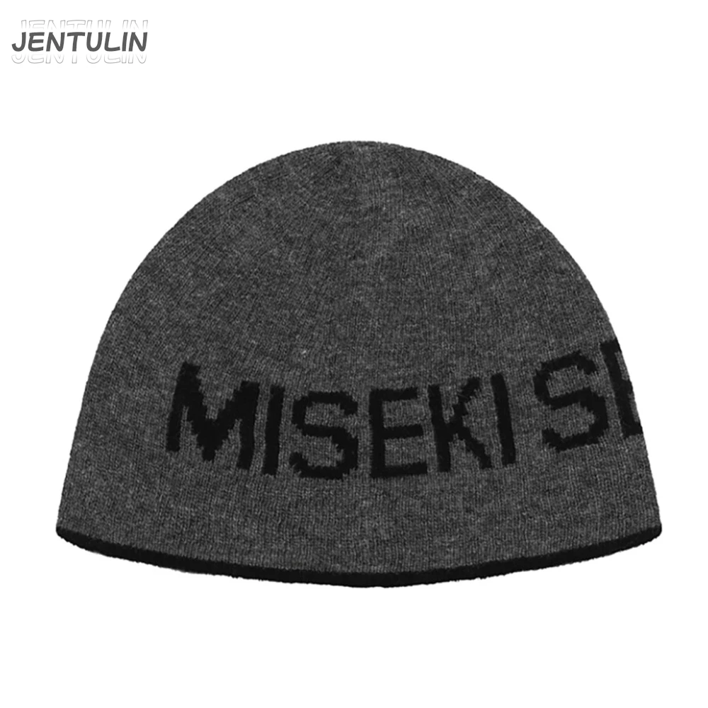 Women's Hat Beanie Knit Letter Winter Y2k Streetwear Korean Fashion Kpop Wool Pullover Graphic Aesthetic Goth Unisex Accessories