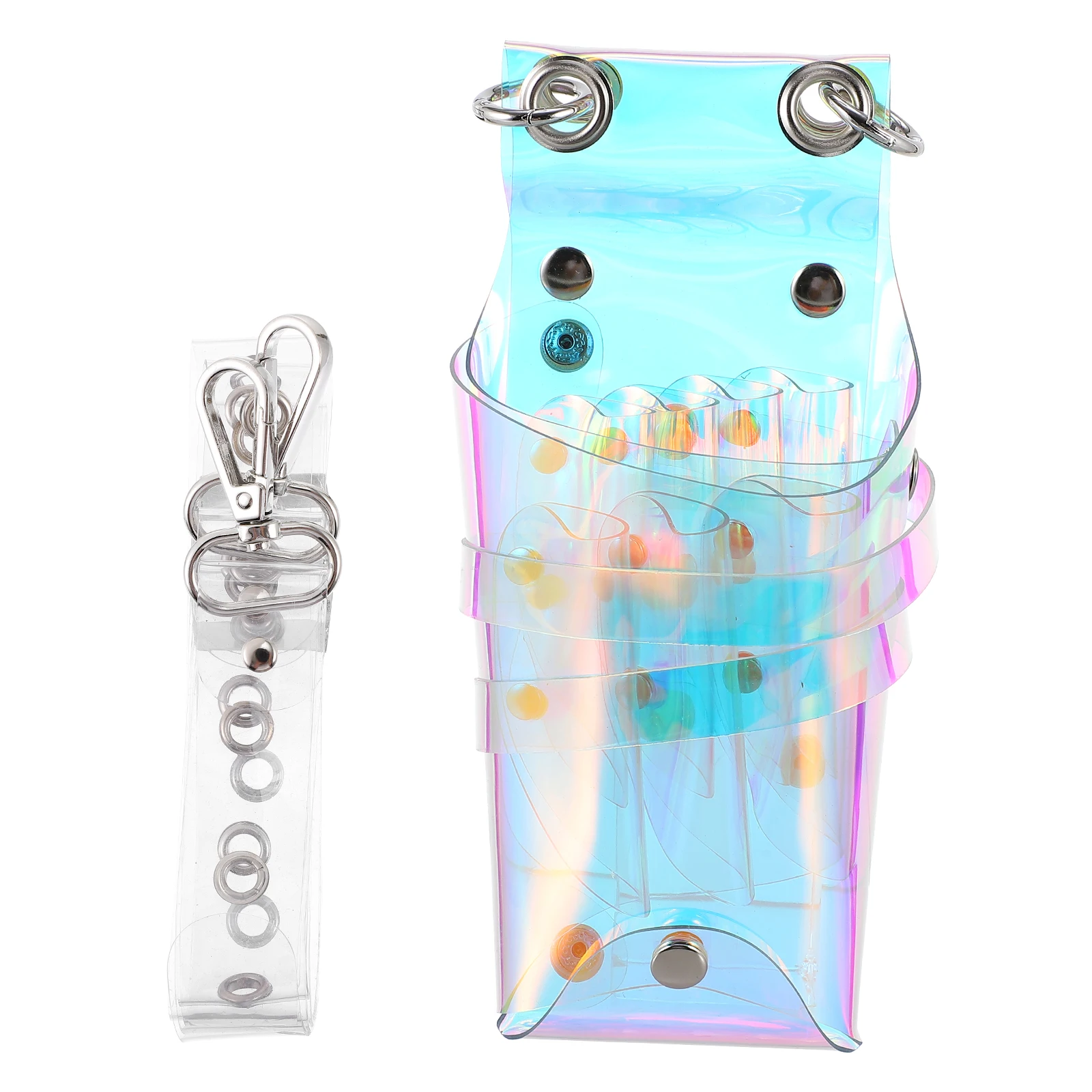 TPU Hairdressing Scissors Bag Transparent Multi Compartment Tool ganizer Waist Pouch Barber Storage Container Slope Bag