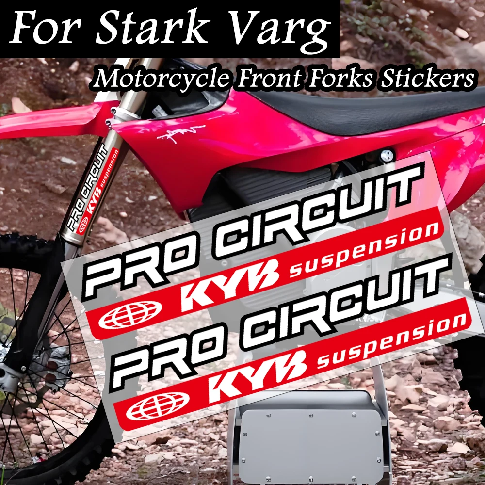 2PCS KYB Front Fork Stickers Waterproof Vinyl For Stark Varg Motocross Motorcycle Suspension Decor Accessories