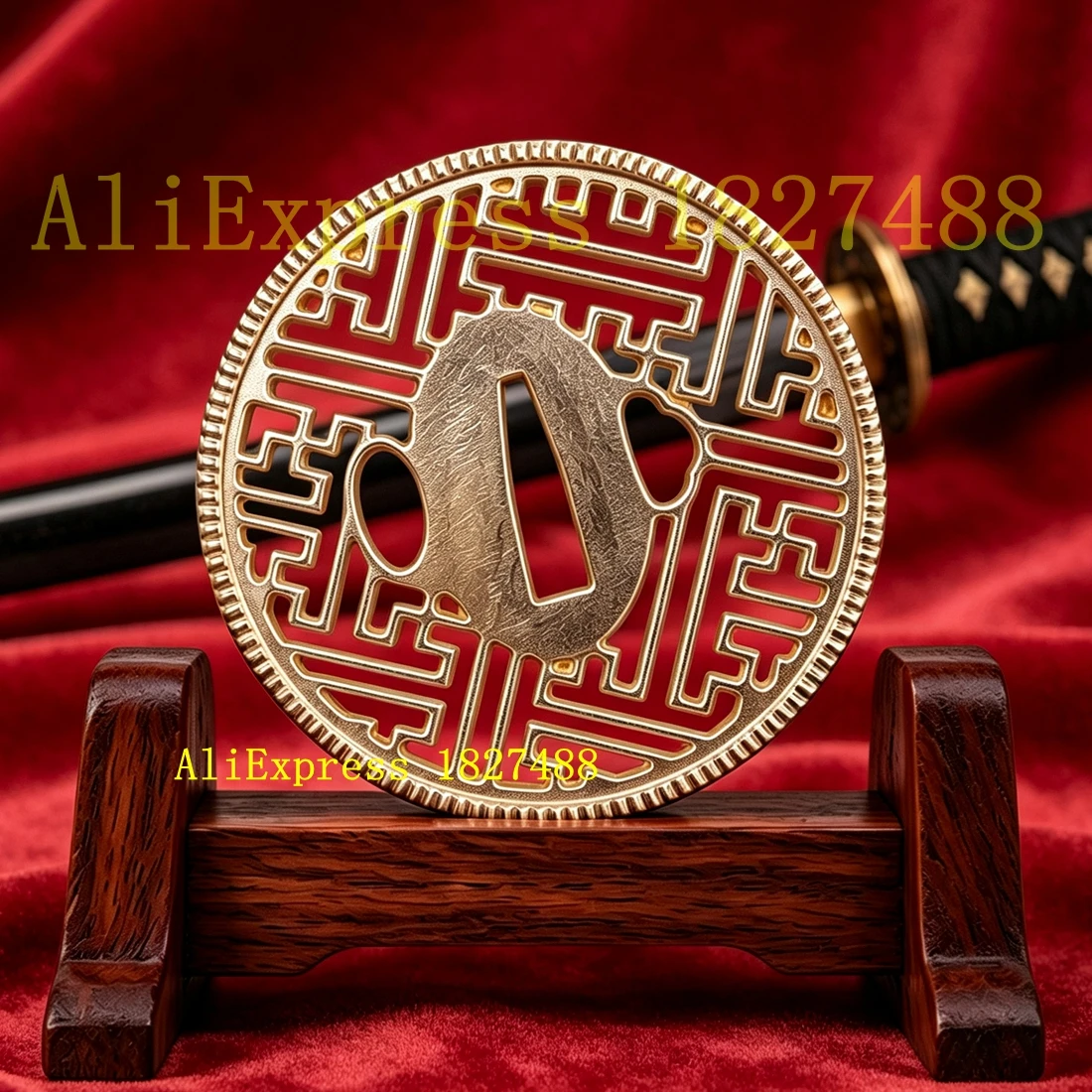 2026 Novo Estilo TaChi Katana Tsuba Protetor de Mão em Latão Acessório Elegante para Tanto Wakizashi para Espadas Samurai e Ninja