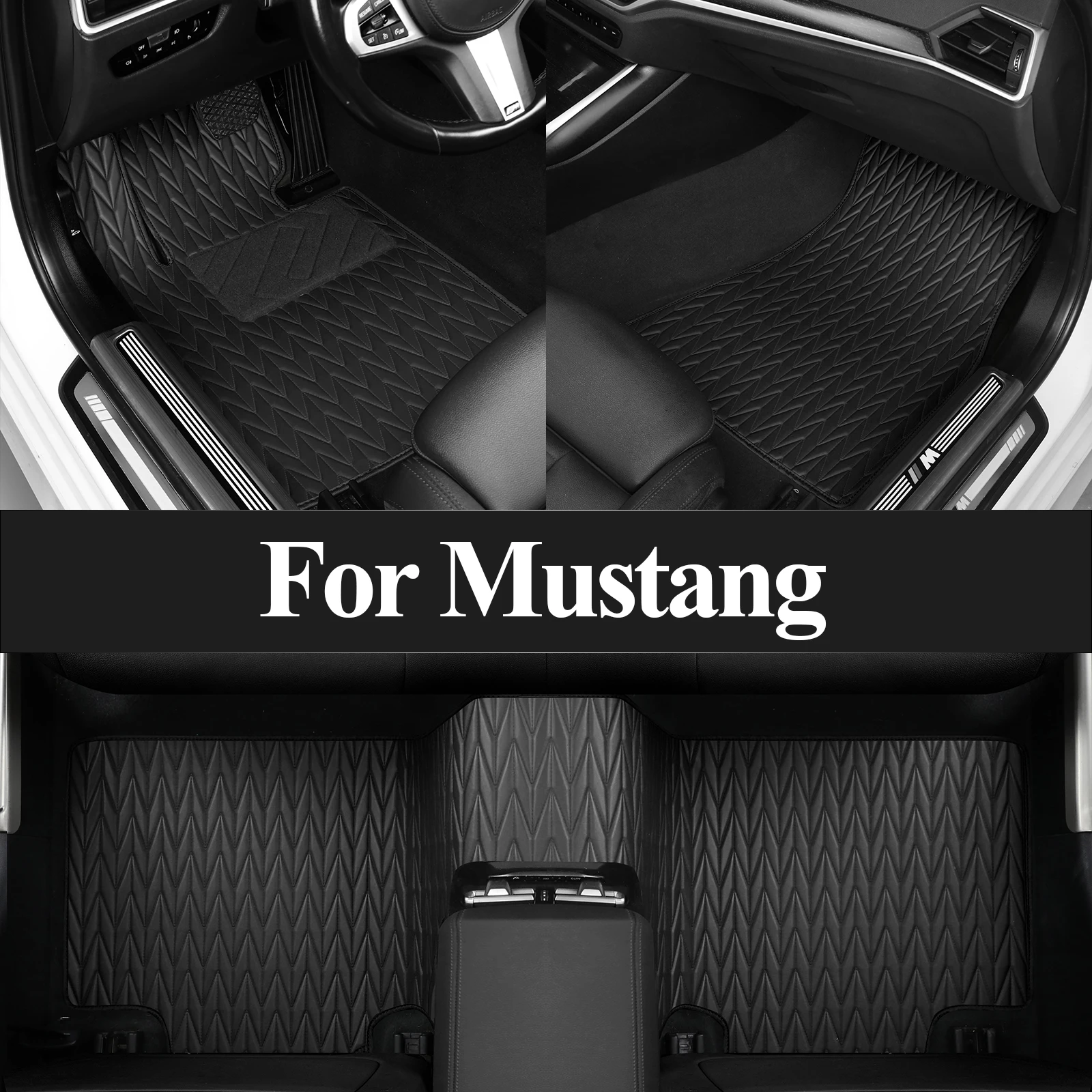 Custom car floor mat For Ford Mustang 2015-2022 Waterproof Pad Car Mats floor Covers Car Accessories