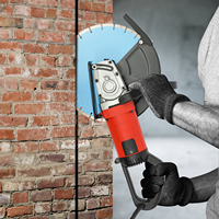 3500W Wall Saw 140mm Cutting Depth, Professional Concrete Saw Diamond Blade w/ Water Cooling for Concrete Slotting