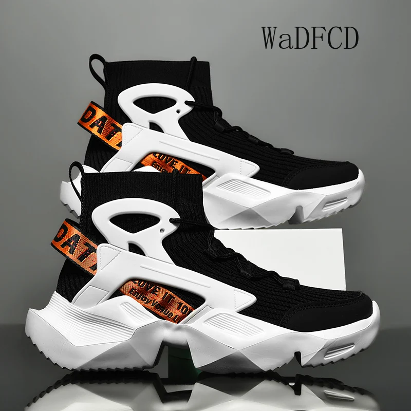 

High Top Sneaker Plus Size 45 46 Men Designer Running Shoes Fashion Casual Mesh Breathable Height Increased Platform Sport Shoes