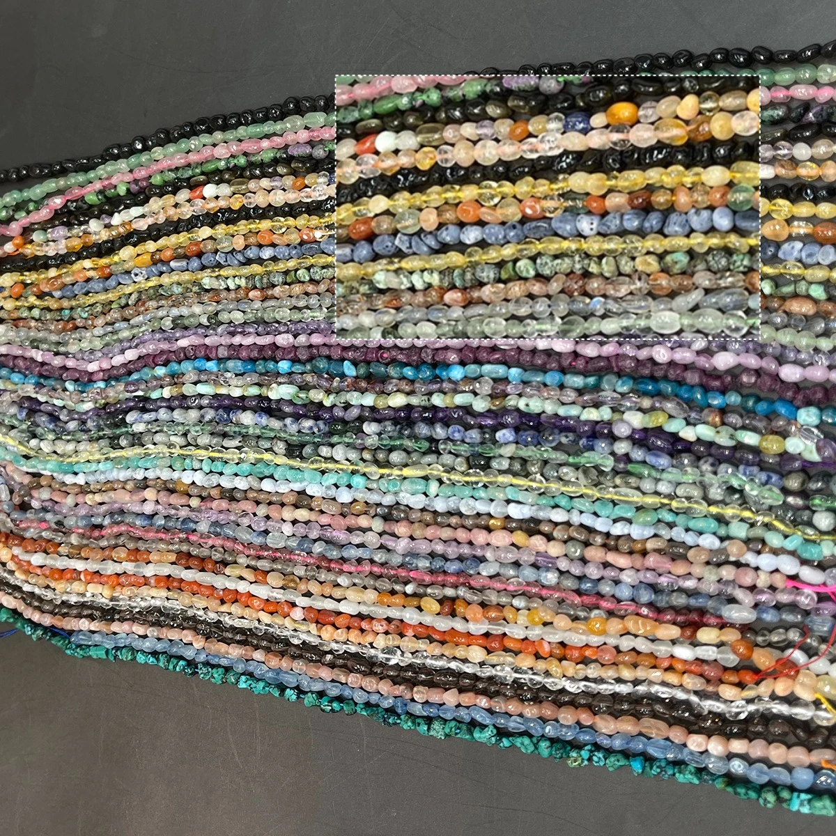 DIY-Steinperlen, natürliche Aquamarin-/Turmalinperlen für die Schmuckherstellung, DIY-Halsketten, Armbänder, Ketten, Ohrringe, Accessoires – Detail 1