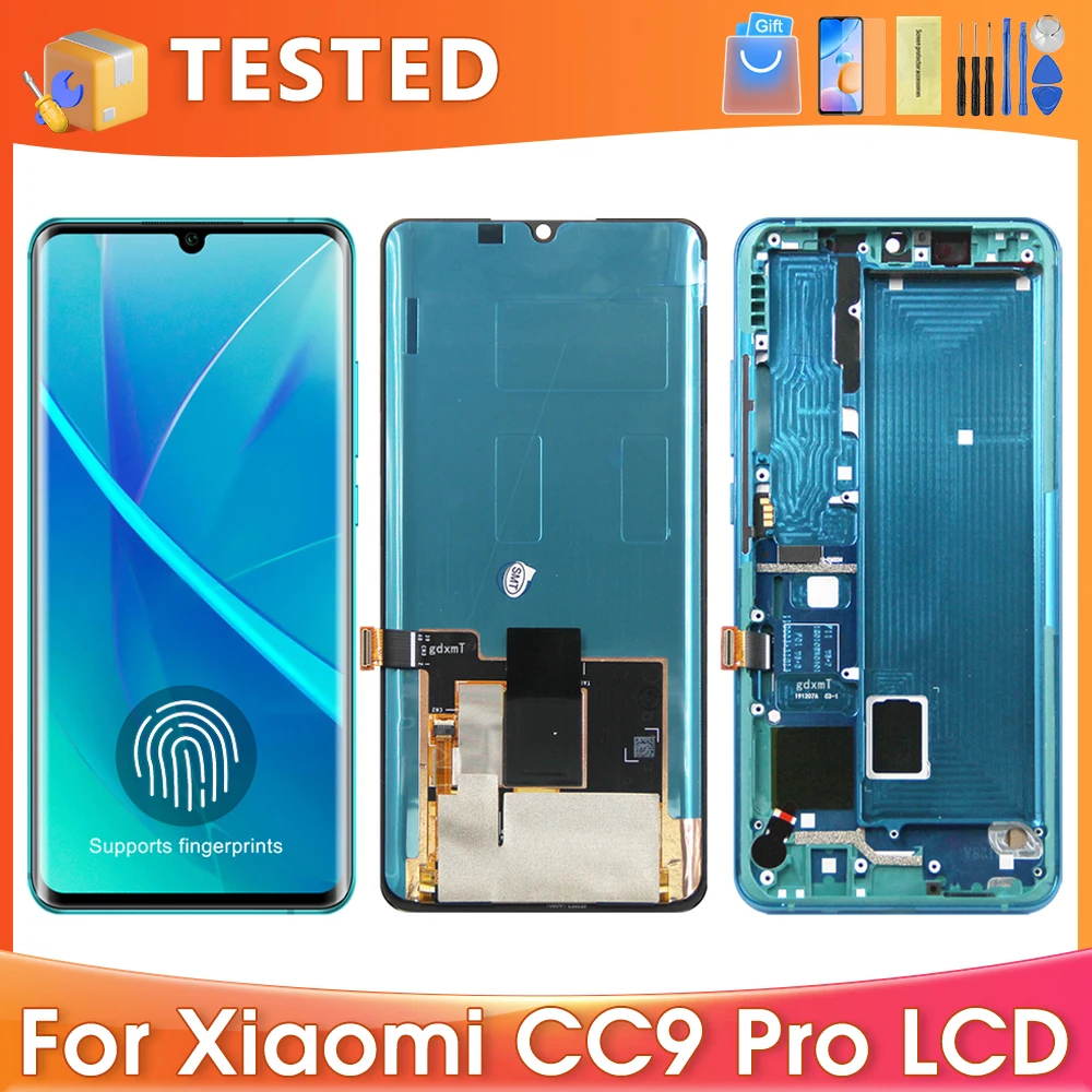 6.47''For Xiaomi Mi CC9 Pro For Mi Note 10 Pro M2101K7AI Note 10 LCD Display Touch Screen Digitizer Assembly Replacement