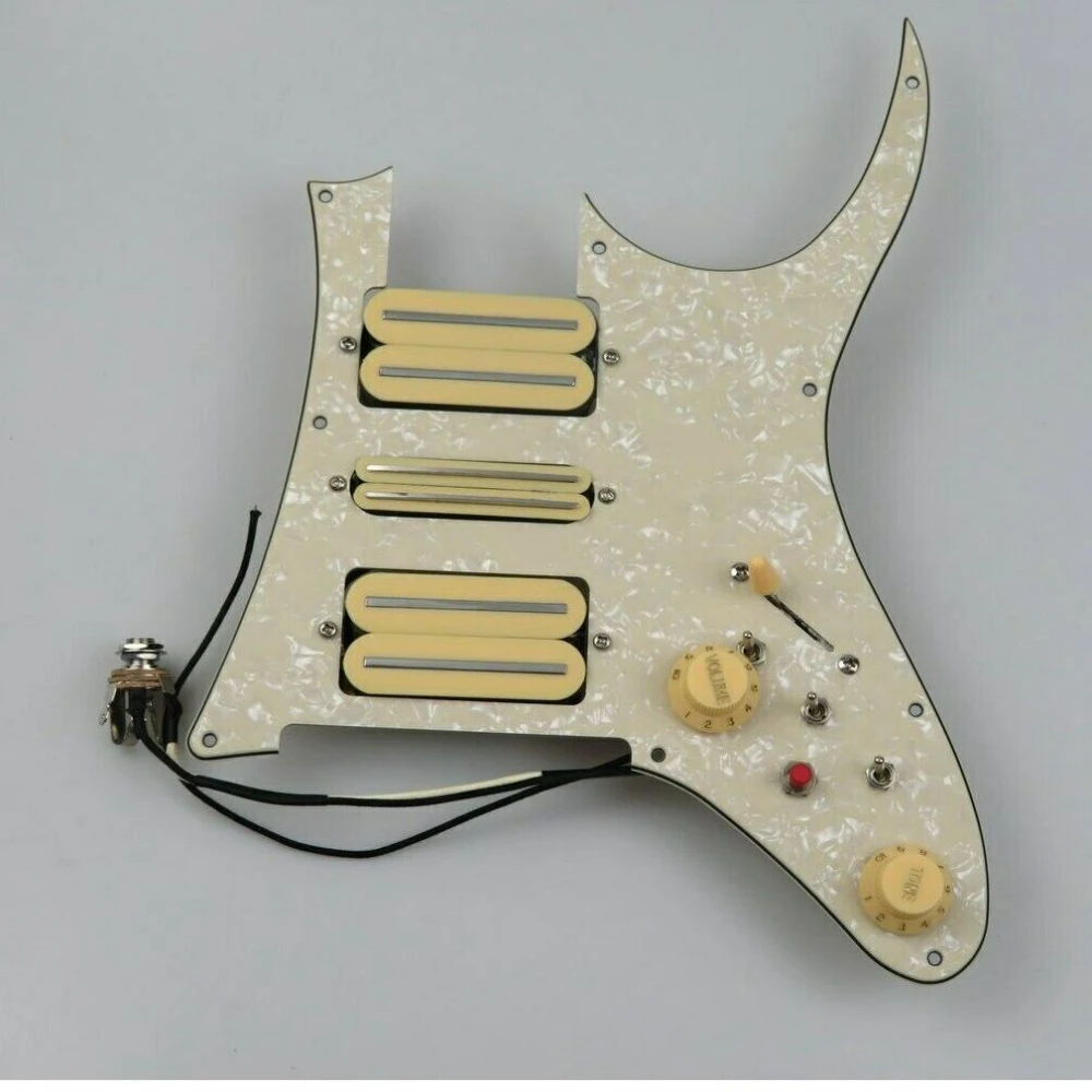 متعددة الوظائف RG أسلوب Humbucker Pickguard ، عالية الانتاج ، 7 طريقة التبديل مجموعة للغيتار الكهربائي IBZ ، أصفر