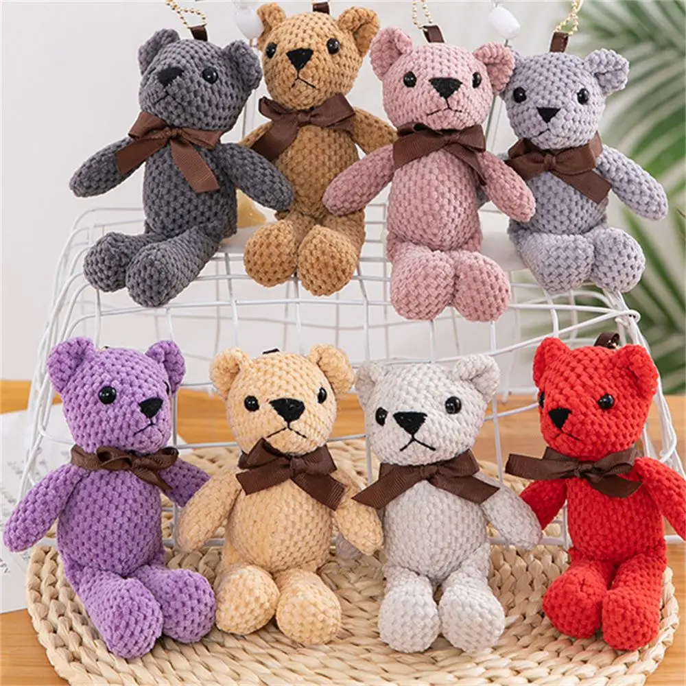 Cute Birthday Gift Wedding Party Decor Plush Pendant Key Pendant Stuffed Animals Bear Stuffed Toys Soft Toys Bear Plush Toy