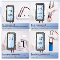 New ANENG 681 Rechargable Digital Multimeter Non-Contact Voltage Tester AC/DC Voltage Meter LCD Screen Current Tester Black