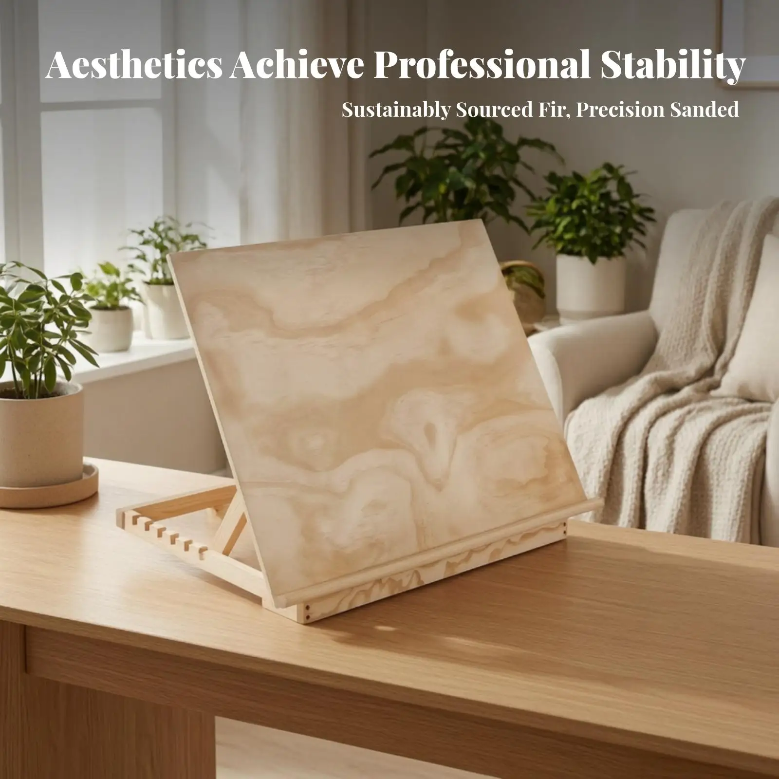 Portable Wooden Easel for Tabletop Drawing Board Art Stand Foldable Mini Display Holder for Canvas