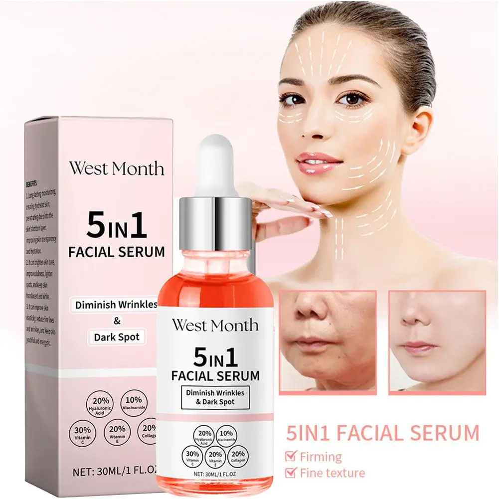 5 In 1 Hyaluronic Acid Essence Niacinamide Brightening Shrink Moisturizing Pores Care Skin Facial Skin Serum Care Aging Ant N0P8