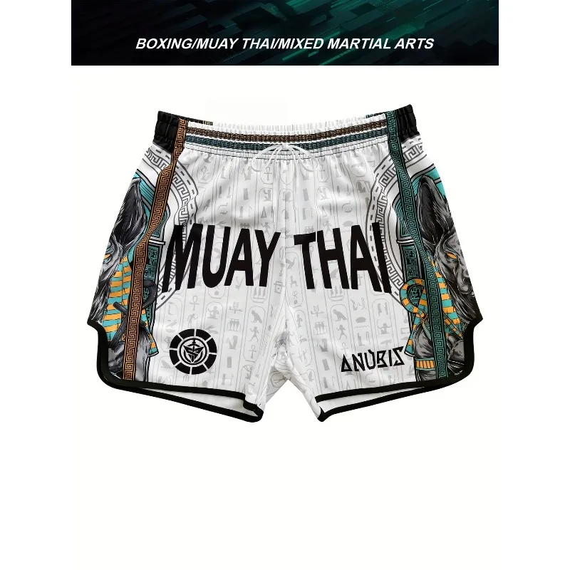 2026 Muay Thai Shorts Breathable Boxing Trunks for Men Kickboxing Training Pants Elastic Waist Combat Sports Fight Competition