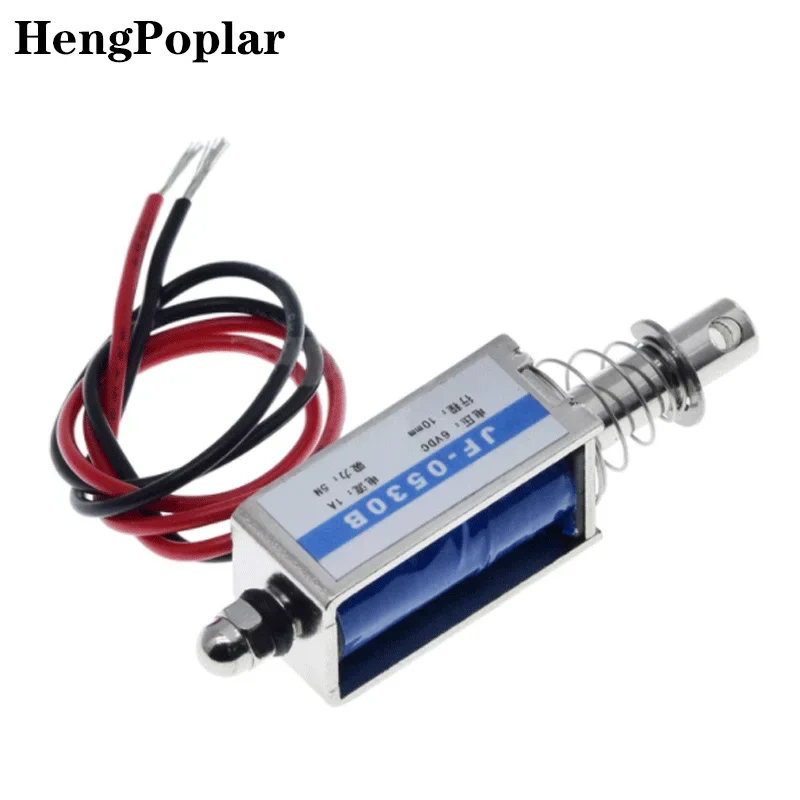 JF-0530B DC 6V 12V 24V Push&Pull type Open Frame Electromagnet keepping Force 5N travel 10mm Linear Solenoid