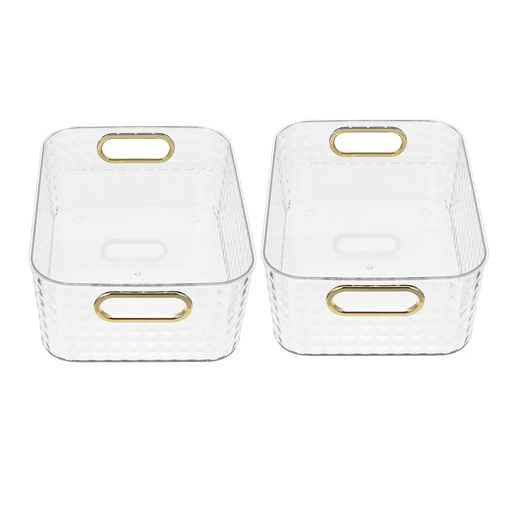 

2Pcs Organizer Storage Box Desktop Sundries Holder Makeup Stand for Bathroom Vanity Countertop Organizer