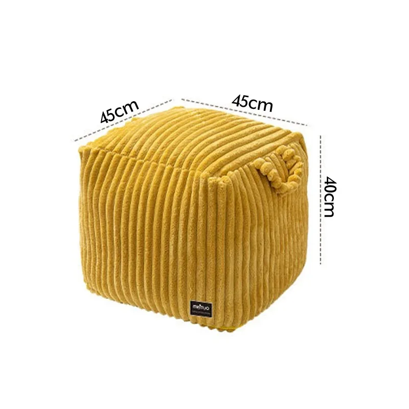 45x45x40cm Old Toy Clothes Storage Bag Lazy Sofa Without Filling Bean Bag Ottoman Cover Footstool Tatami Futon Unstuffed Cushion