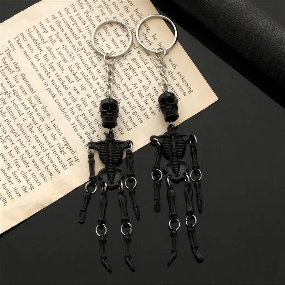 Luxury Couples Gift Jewelry Multi-joint Fashion Punk Skull Skull Keychain Car Keychains Skeleton Keyring Luminous Keyring