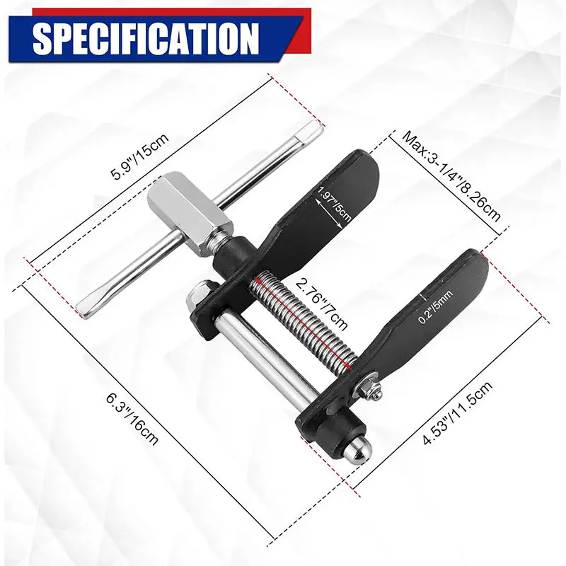 Disc Brake Pad Installation Spreader Caliper Piston Compression Tool for Cars Trucks & Motorcycles Brake Caliper Spreader