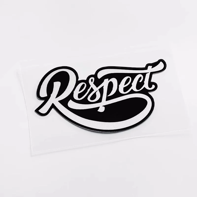 Text Words Respect Car Stickers Vinyl for Auto Truck Motor Decals Motor Side Body Fuel Tank Truck Vans Window Decal Applique