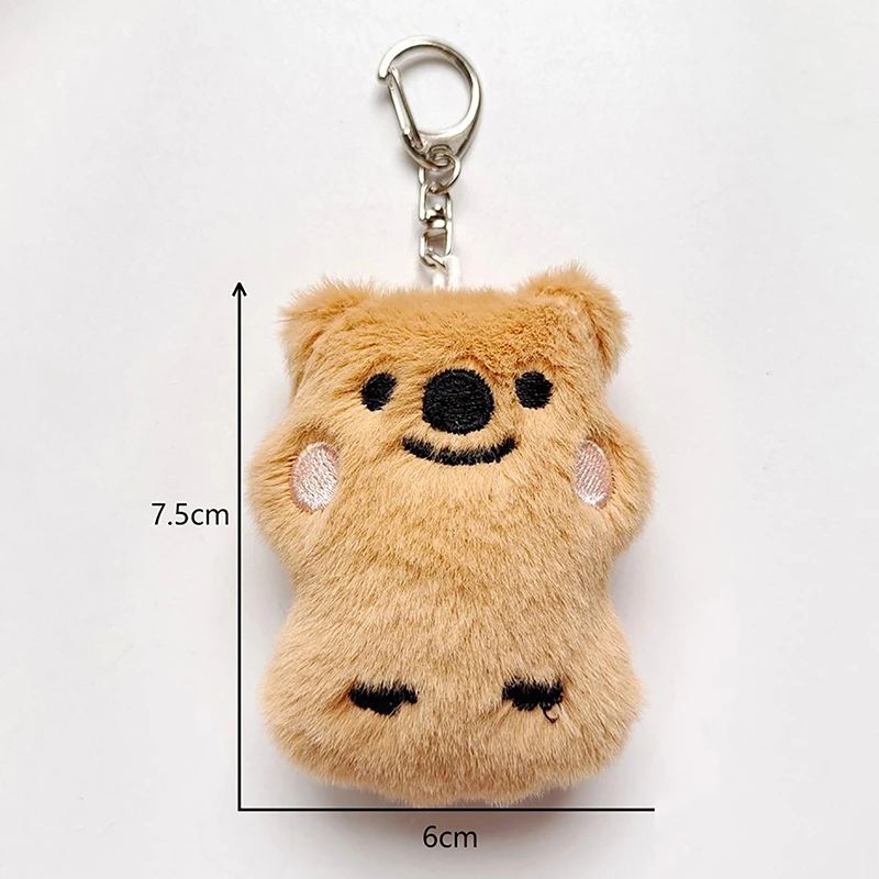 Porte-Clés en Peluche Motif Petit Ours Brun, Pendentif pour Sac à Dos, Accessoires de Décoration