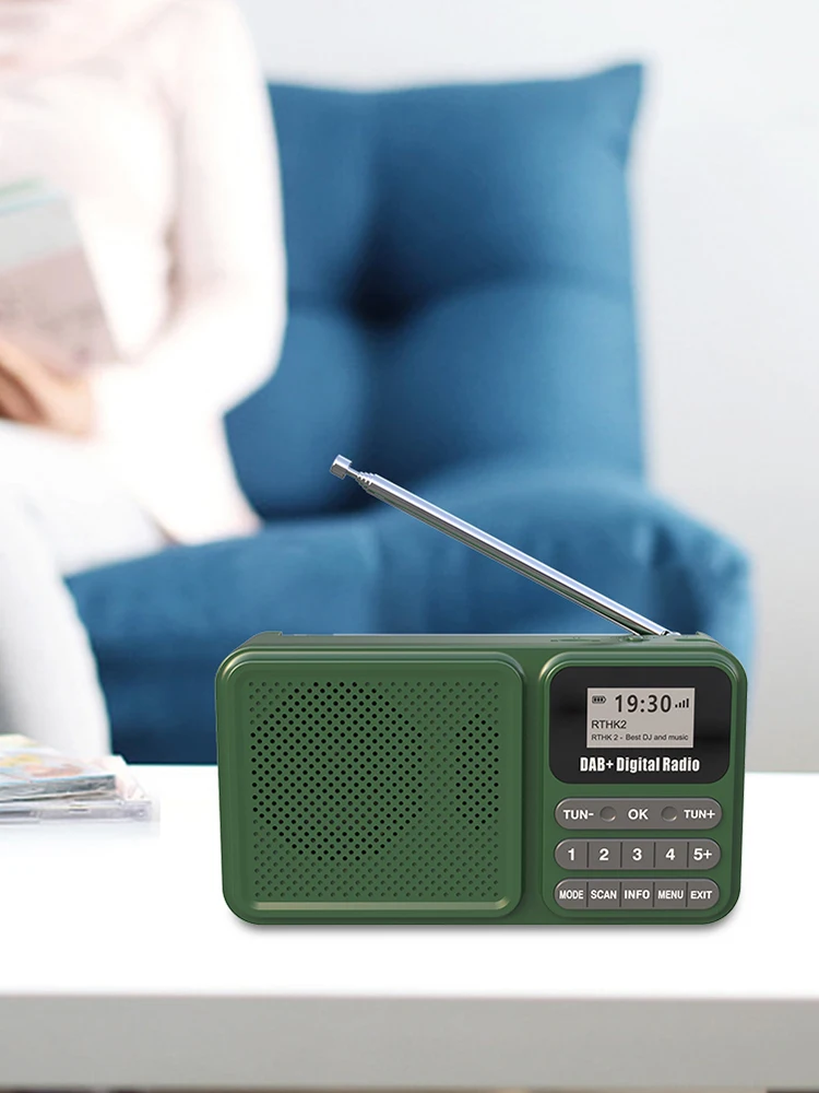 ポータブル DAB+ デジタル ラジオ Bluetooth 対応 ソーラー充電式/充電式ワイヤレス スピーカー U ディスク TF カード MP3 再生をサポート