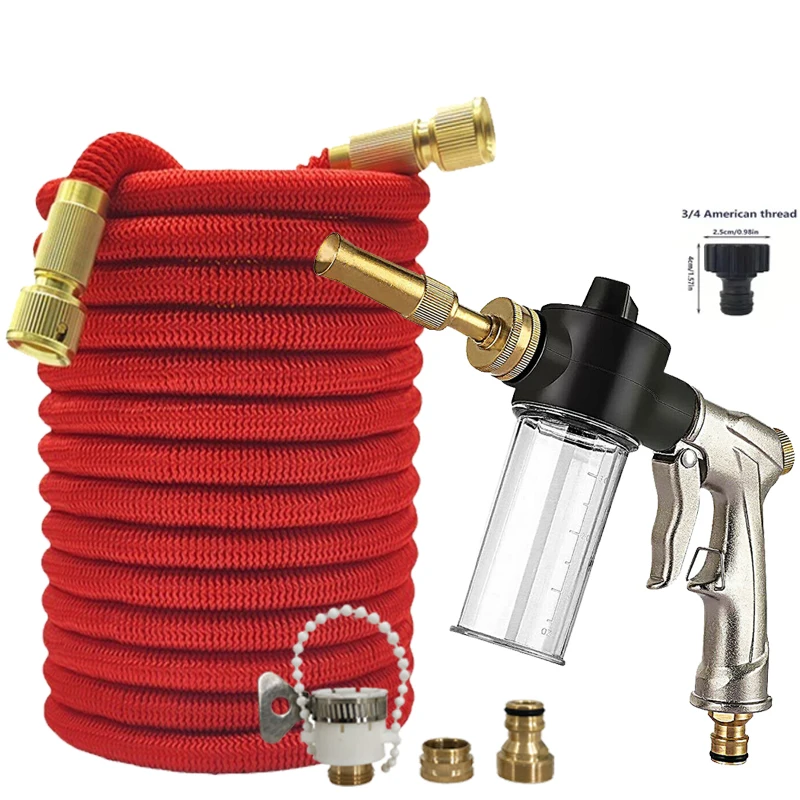 

25FT-100FT Expandable Hose Garden Water Pipe High-Pressure Car Washing And Cleaning Water Gun Garden Water Pipe, Garden Set