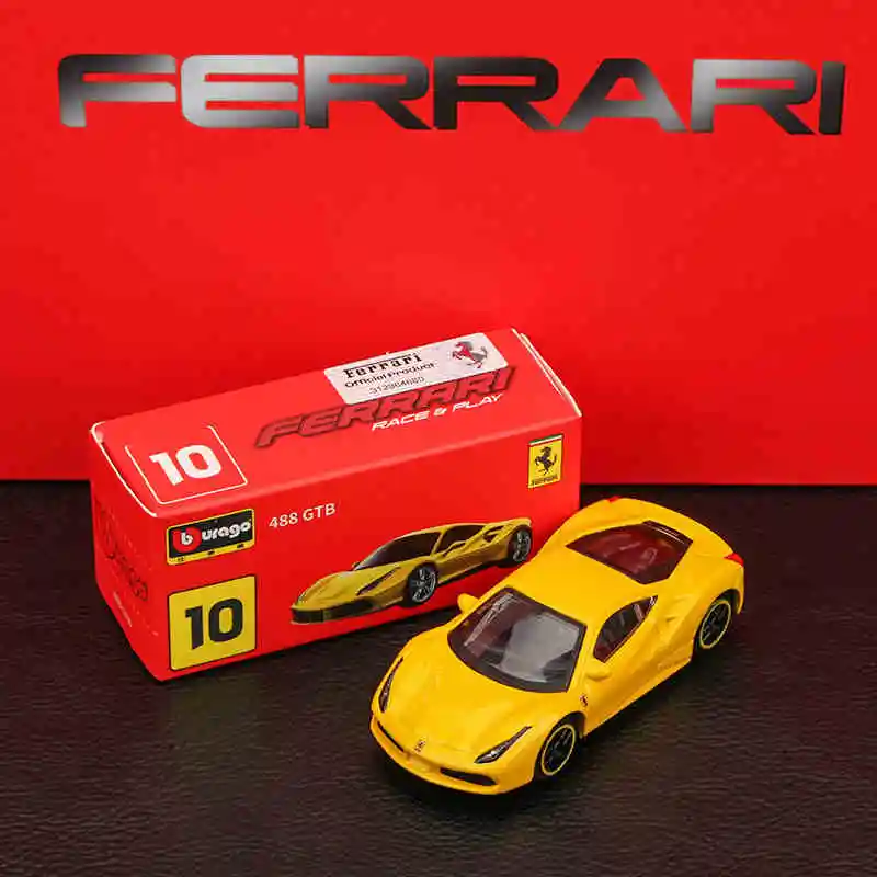 

Горячая 1:64 Ferrari SP3 Ferrari SF90, имитация автомобиля из сплава, модель автомобиля на кончиках пальцев, мини-спортивный автомобиль
