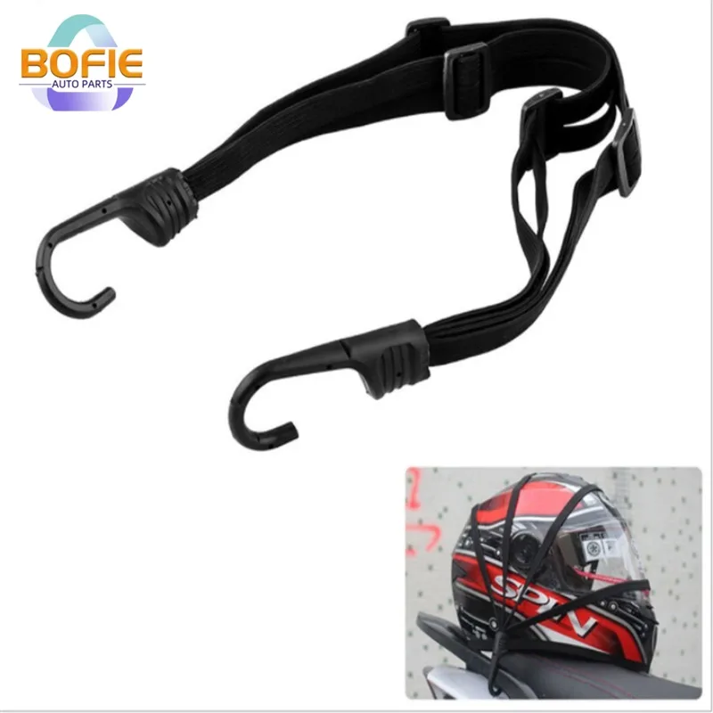 Correas para casco de motocicleta, cuerda elástica fija, Red de equipaje para casco de moto, retráctil