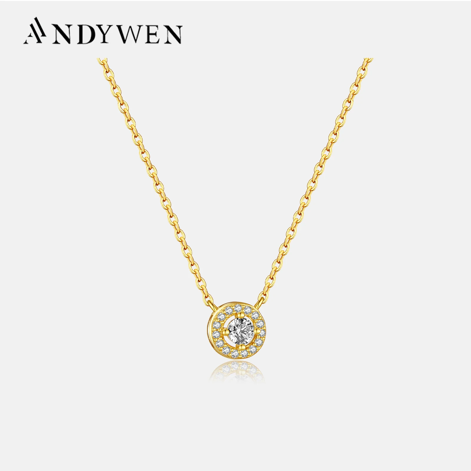 

ANDYWEN 925 Sterling Silver Pendant Women Choker Necklace 2024 Anniversary Wedding Party Luxury Fine Jewels