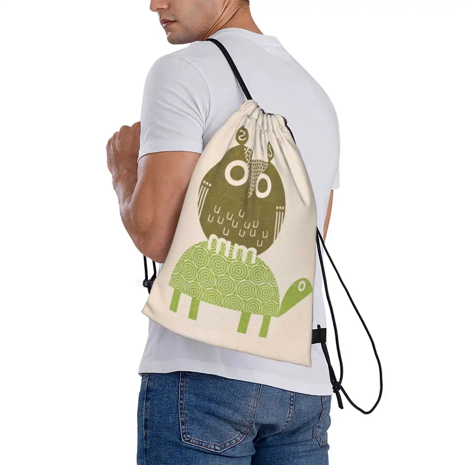 Jevaart-mochila escolar con diseño gráfico de búho y Tortuga, morral con ilustración Digital, a la moda, Scottpartridgeart, gran oferta