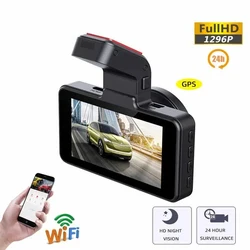 For XIAOMI Dash Cam Car DVR HD 1296P Camera Dual Lens Video Recorder Black Box Cycle Dashcam Built in GPS With WiFi G-Sensor