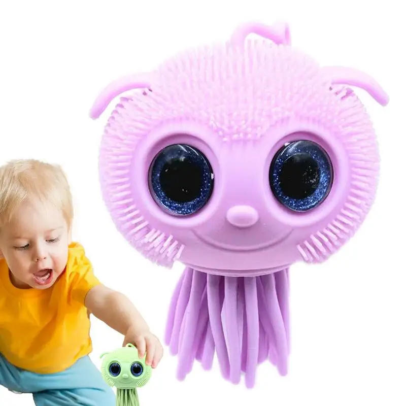 

Squeeze Stretchy Toy Jellyfish Shiny Cute Doll Cartoon Ornament Flashing Pinch Decompress Weird Octopus Home Decor Holiday Gifts