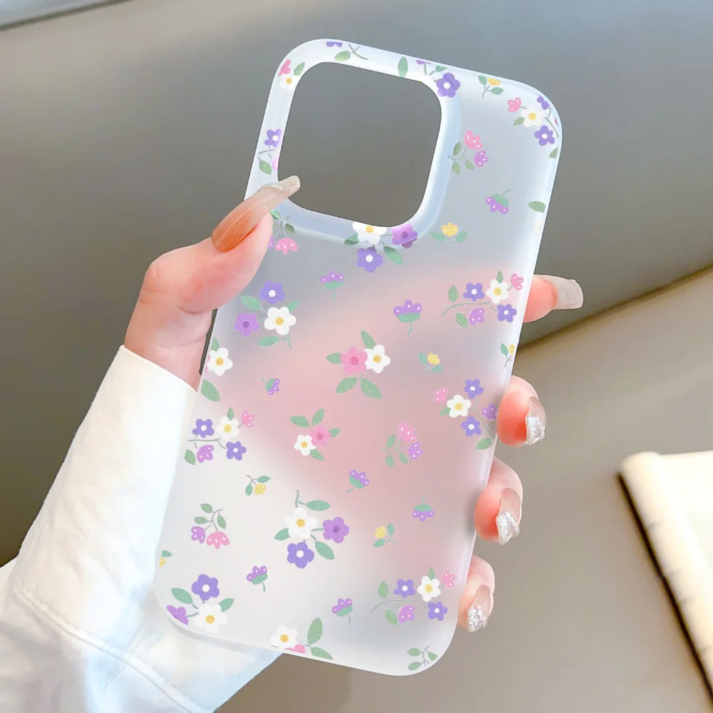 

Transparent Phone Case For iPhone 15 Pro Max Silicone Funda iPhone 13 12 11 14 Plus Mini 13pro 15pro Flower TPU Shockproof Cover